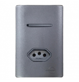 Conjunto Interruptor Paralelo + Tomada 20A 4x2 - Novara Preto Grafite Total